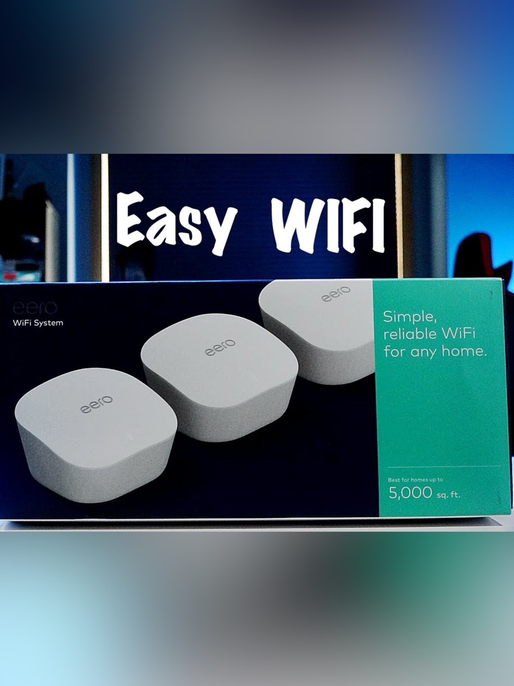 eero White Mesh WiFi System 3 Pack Supports up to 500 Mbps up to 4,500 sq. ft